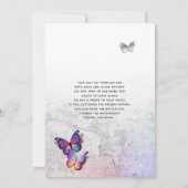 Elegant Colorful Butterfly Weduwuitnodiging Kaart (Achterkant)