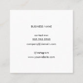 Elegant Colorful Circles Beauty Vierkante Visitekaartje (Achterkant)