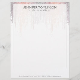 Elegant Colorful Confetti Rain Patroon Briefhoofd Ontwerp