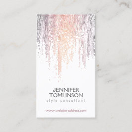 Elegant Colorful Confetti Rain Patroon Visitekaartje