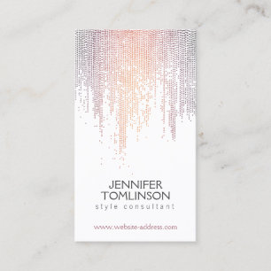 Elegant Colorful Confetti Rain Patroon Visitekaartje