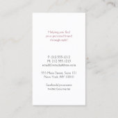 Elegant Colorful Confetti Rain Patroon Visitekaartje (Achterkant)