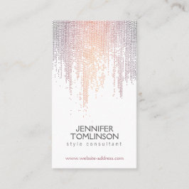 Elegant Colorful Confetti Rain Patroon Visitekaartje