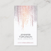 Elegant Colorful Confetti Rain Patroon Visitekaartje (Voorkant)
