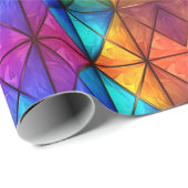 Elegant colorful diamond stained glass  cadeaupapier (Rol Hoek)
