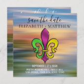 Elegant Colorful Fleur De Lis Design Kaart (Voorkant / Achterkant)
