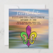 Elegant Colorful Fleur De Lis Design Kaart (Achterkant)