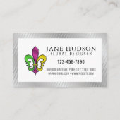 Elegant Colorful Fleur de Lis Design Visitekaartje (Achterkant)