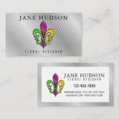 Elegant Colorful Fleur de Lis Design Visitekaartje (Voorkant / Achterkant)