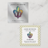 Elegant Colorful Fleur de Lis Design Visitekaartje (Voorkant / Achterkant)