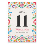 Elegant Colorful Floral Fiesta Spanish Wedding Kaart (Voorkant)