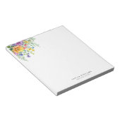 Elegant Colorful Floral Monogram Notitieblok (Schuin)
