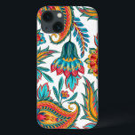 Elegant Colorful  Floral Paisley Pattern iPhone 13 Hoesje<br><div class="desc">Kleurrijke elegante trendy waterverven etnische florale paisley. Het is een naadloos patroon en afdrukken kan groter of kleiner worden gemaakt. Rol,  vette,  dunne vormgeving. Aangepaste witte achtergrond</div>