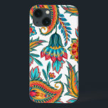 Elegant Colorful  Floral Paisley Pattern iPhone 13 Hoesje<br><div class="desc">Kleurrijke elegante trendy waterverven etnische florale paisley. Het is een naadloos patroon en afdrukken kan groter of kleiner worden gemaakt. Rol,  vette,  dunne vormgeving. Aangepaste witte achtergrond</div>