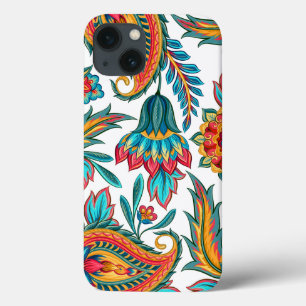 Elegant Colorful  Floral Paisley Pattern iPhone 13 Hoesje