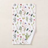 Elegant Colorful Floral Personalized Monogram Bad Handdoek (Handdoek)