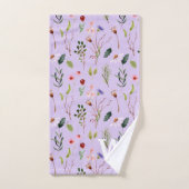 Elegant Colorful Floral Personalized Monogram Bath Bad Handdoek (Handdoek)