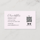 Elegant Colorful Flower Garden Floral QR Code Visitekaartje (Achterkant)