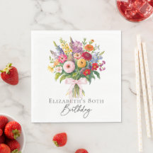 Elegant Colorful Garden Flowers Bouquet Birthday