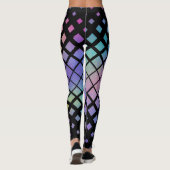 Elegant Colorful Geometric Diamonds Tegel Patroon Leggings (Achterkant)