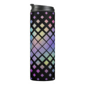 Elegant Colorful Geometric Diamonds Tegel Patroon Thermosbeker (Geroteerd rechts)