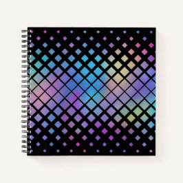 Elegant Colorful Geometric Diamonds Tiles Pattern Notitieboek
