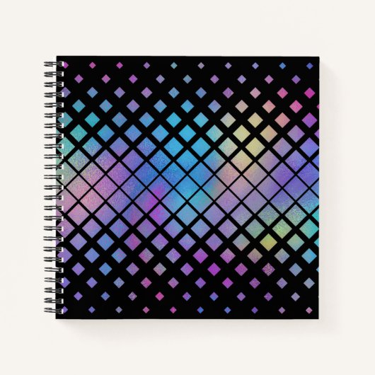 Elegant Colorful Geometric Diamonds Tiles Pattern Notitieboek (Voorkant)