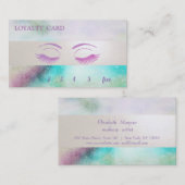 Elegant Colorful Glitter Lashes Loyalty Card (Voorkant / Achterkant)