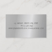 Elegant Colorful Lotus Silver Confetti Yoga Visitekaartje (Achterkant)