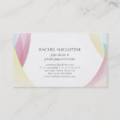 Elegant Colorful Lotus Yoga Meditation Instructeur Visitekaartje (Achterkant)