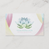 Elegant Colorful Lotus Yoga Meditation Instructeur Visitekaartje (Voorkant)