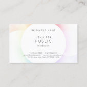 Elegant Colorful Modern Minimal Professional Visitekaartje (Achterkant)