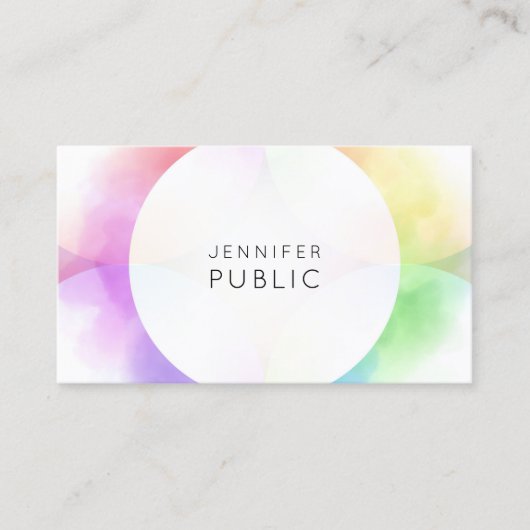 Elegant Colorful Modern Minimal Professional Visitekaartje (Voorkant)