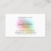 Elegant Colorful Modern Simple Sjabloon Trendy Visitekaartje (Achterkant)