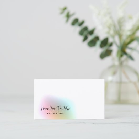 Elegant Colorful Modern Simple Sjabloon Trendy Visitekaartje (Staand voorkant)