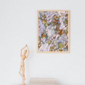 Elegant Colorful Mosaic Illustrated Bird Art Poster