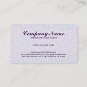 Elegant Colorful Paars Tint Glitter & Sparkles 4 Visitekaartje (Achterkant)