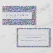 Elegant Colorful Paars Tint Glitter & Sparkles Visitekaartje (Voorkant / Achterkant)