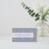 Elegant Colorful Paars Tint Glitter & Sparkles Visitekaartje (Staand voorkant)