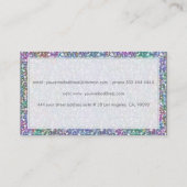 Elegant Colorful Paars Tint Glitter & Sparkles Visitekaartje (Achterkant)