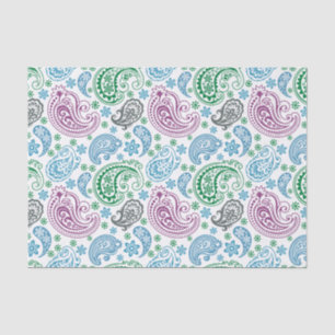 Elegant Colorful  Paisley Pattern Tissuepapier