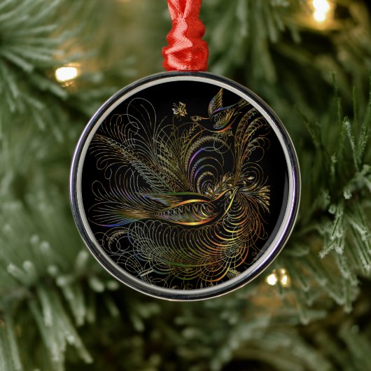 Elegant Colorful Partridges Metalen Ornament (Boom)