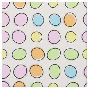 Elegant Colorful Pastel Retro Ovalenpatroon Stof