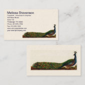 Elegant Colorful Peacock Visitekaartje (Voorkant / Achterkant)