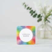 Elegant Colorful Persoonlijke Abstracte Sjabloon Vierkante Visitekaartje (Staand voorkant)