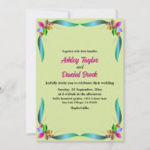Elegant Colorful Roos Shiny Boho Floral Wedding Kaart (Voorkant)