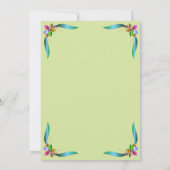 Elegant Colorful Roos Shiny Boho Floral Wedding Kaart (Achterkant)