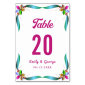 Elegant Colorful Roos Shiny Modern Floral Wedding Kaart (Voorkant)