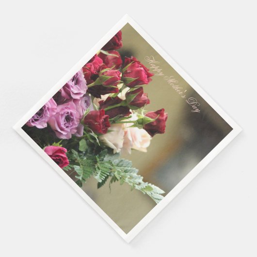 Elegant Colorful Rozen Servet (Hoek)