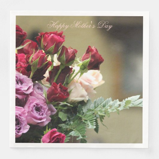 Elegant Colorful Rozen Servet (Voorkant)